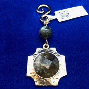 Artisan Modernist Stephanie Kantis DREAM PENDANT Faceted LABRADORITE